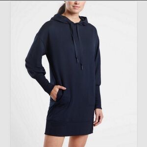 Athleta Mala Hoodie Dress Size Navy Size Medium NWOT